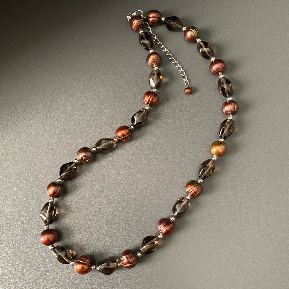 Brown Baroque Freshwater Pearl Necklace